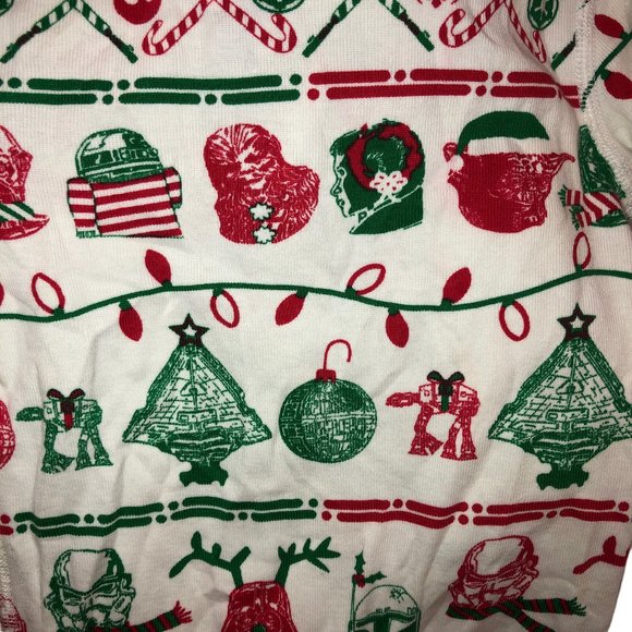 hanna andersson STAR WARS CHRISTMAS red green trees one piece Xmas in July - Picture 6 of 6